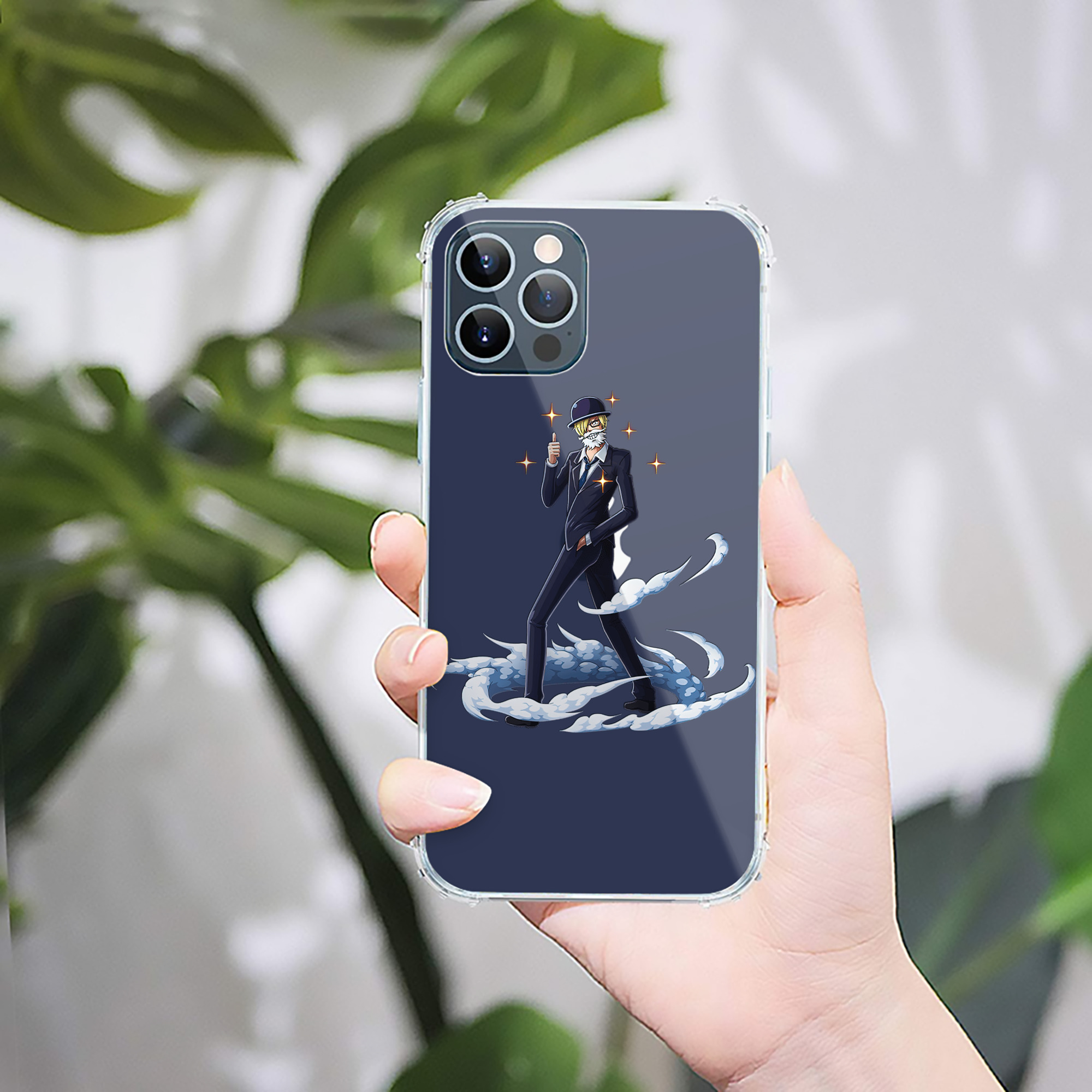 （画像用） ワンピース サンジ ONE PIECE Sanji 【iPhone 12シリーズ対応】透明スマホケース（クリアソフトケース）